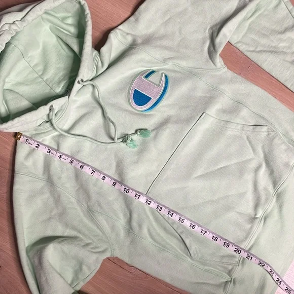 Champion Reverse-Weave Mint Green Hoodie. XS. Good condition! See‎ photos - Picture 3 of 7